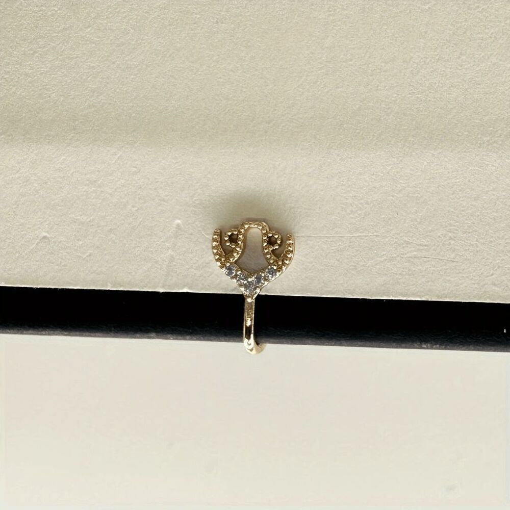 MERMAID TAIL DIAMOND NOSE RING - Picture 2 of 4